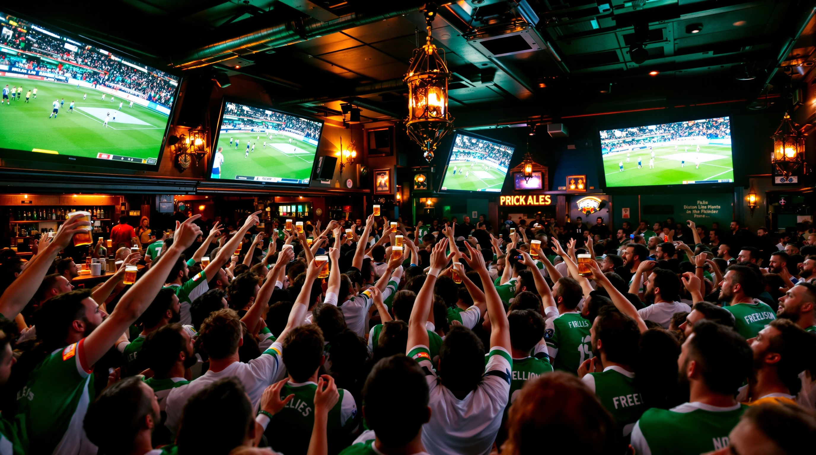 Live soccer viewing at The Harp Irish pub in Wilmington NC